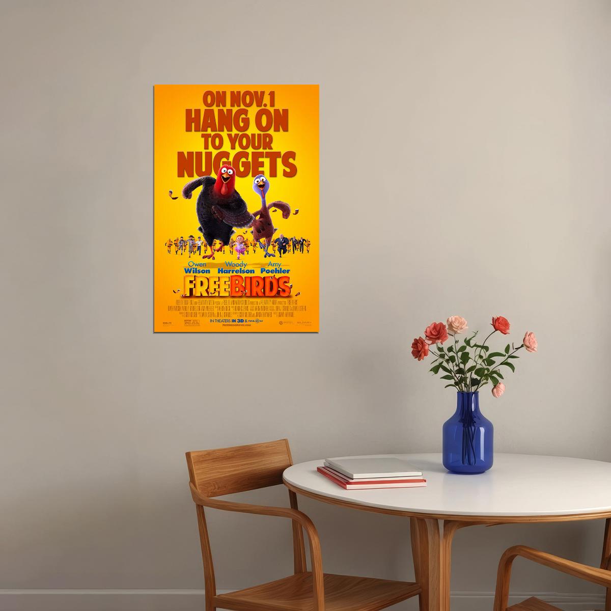 Free Birds Animation Movie Action Adventure Poster Wall Art Print Home Wall Decor - xonomax