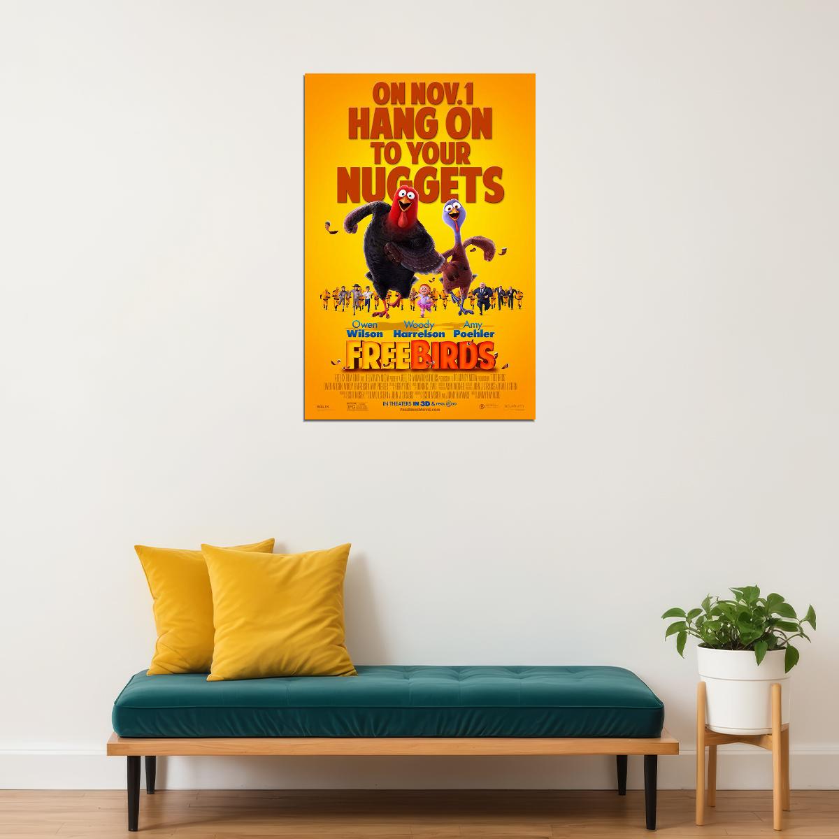 Free Birds Animation Movie Action Adventure Poster Wall Art Print Home Wall Decor - xonomax