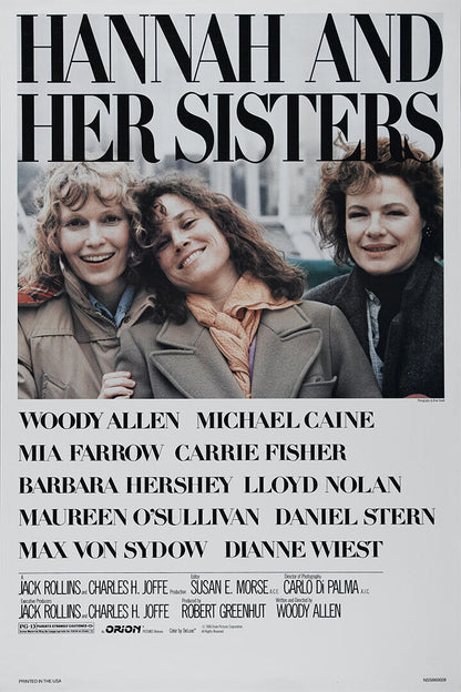 Hannah And Her Sisters Movie Comedy Drama Poster Wall Art Print Home Wall Decor - xonomax