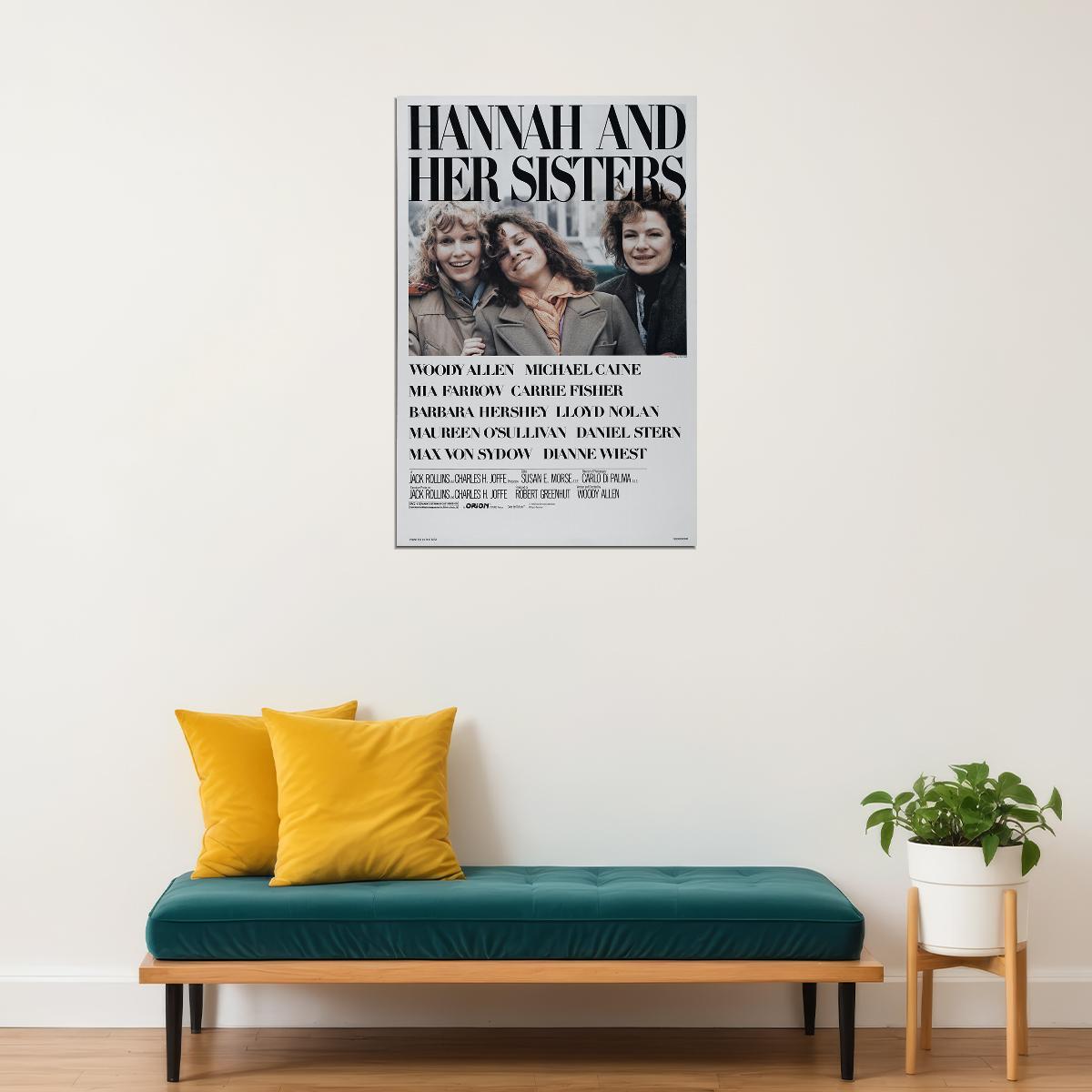 Hannah And Her Sisters Movie Comedy Drama Poster Wall Art Print Home Wall Decor - xonomax