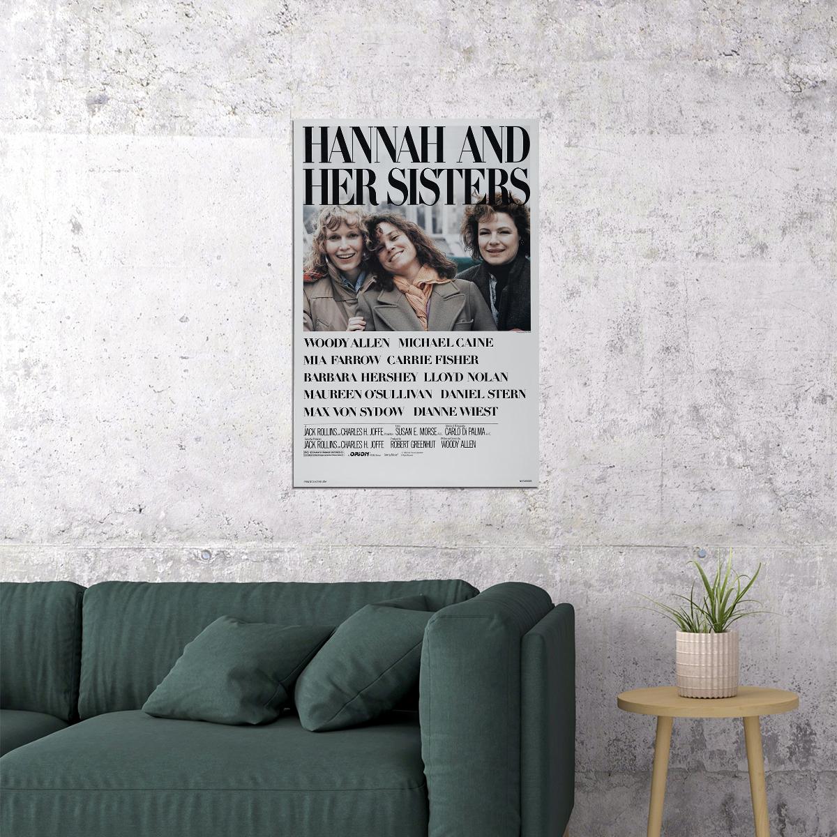 Hannah And Her Sisters Movie Comedy Drama Poster Wall Art Print Home Wall Decor - xonomax