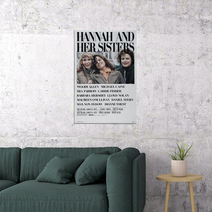Hannah And Her Sisters Movie Comedy Drama Poster Wall Art Print Home Wall Decor - xonomax