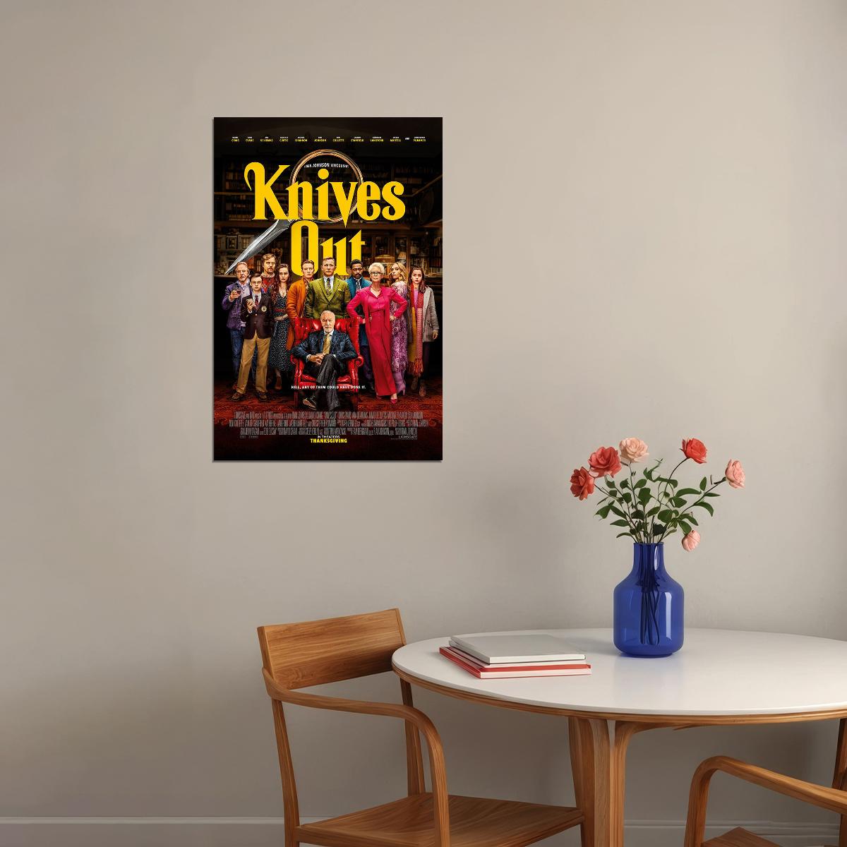 Knives Out Movie Comedy Crime Drama Adventure Poster Wall Art Print Home Wall Decor - xonomax