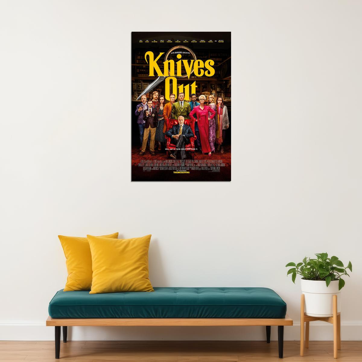 Knives Out Movie Comedy Crime Drama Adventure Poster Wall Art Print Home Wall Decor - xonomax