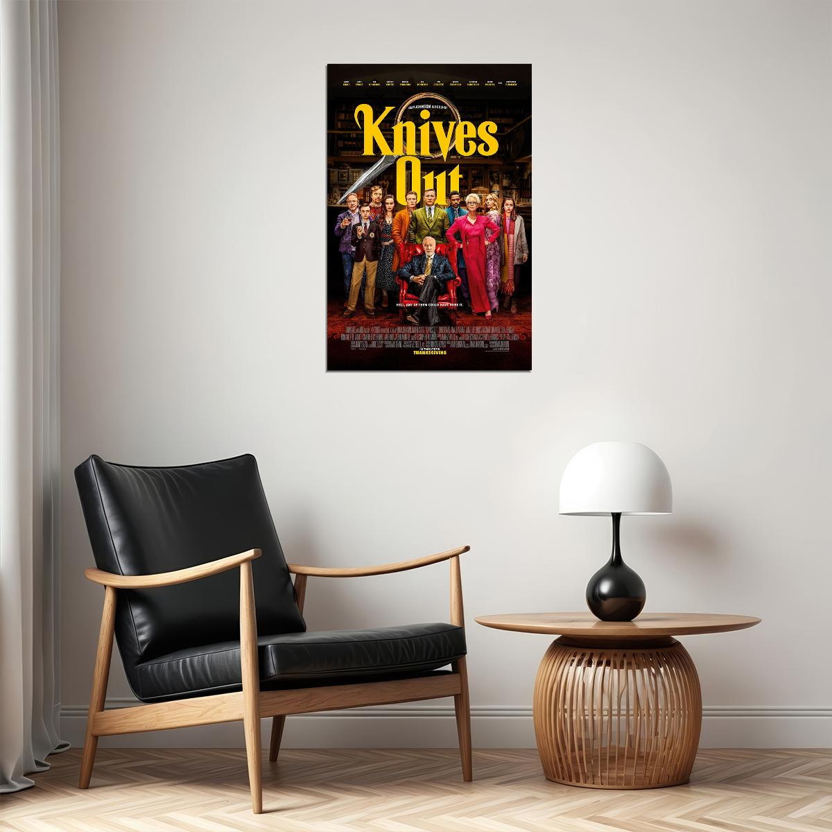 Knives Out Movie Comedy Crime Drama Adventure Poster Wall Art Print Home Wall Decor - xonomax
