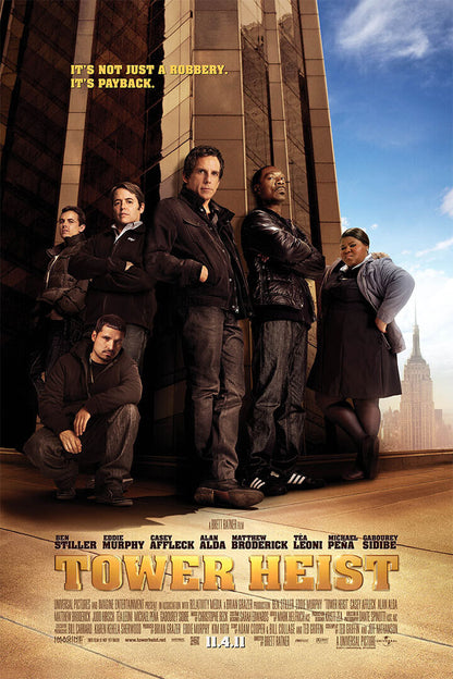 Tower Heist Movie Action Comedy Crime Adventure Poster Wall Art Print Home Wall Decor