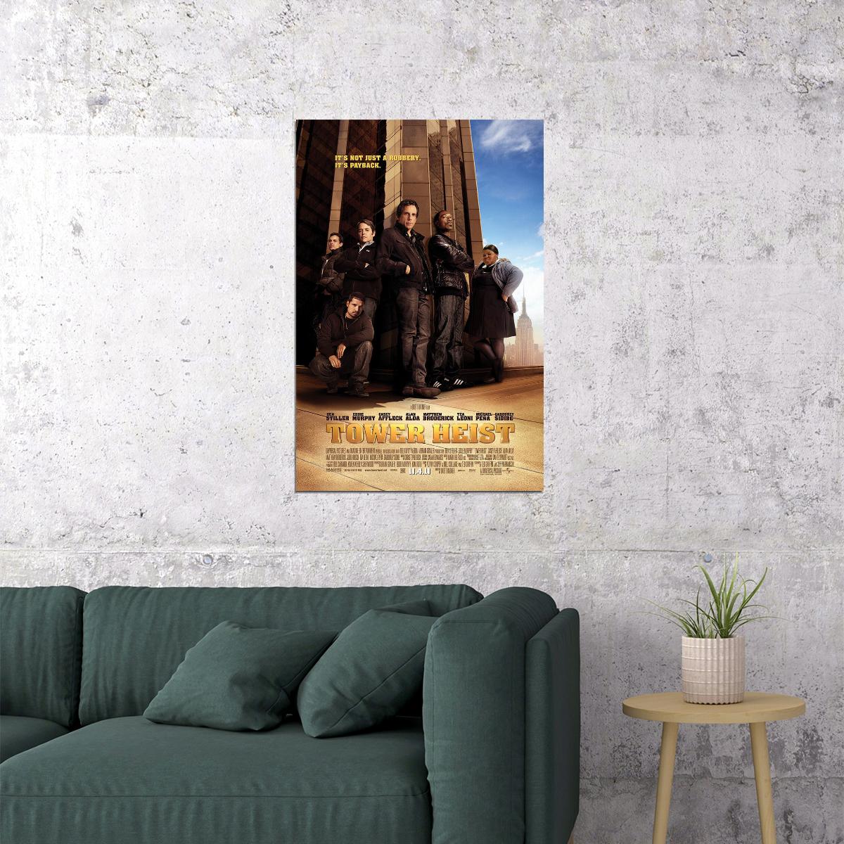Tower Heist Movie Action Comedy Crime Adventure Poster Wall Art Print Home Wall Decor