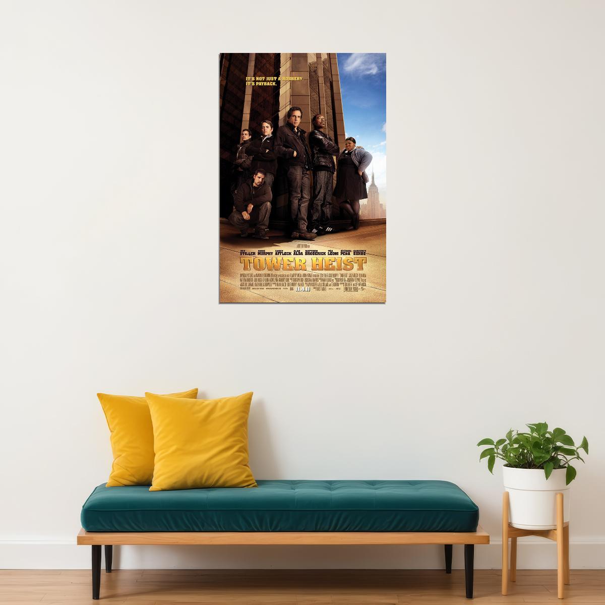 Tower Heist Movie Action Comedy Crime Adventure Poster Wall Art Print Home Wall Decor