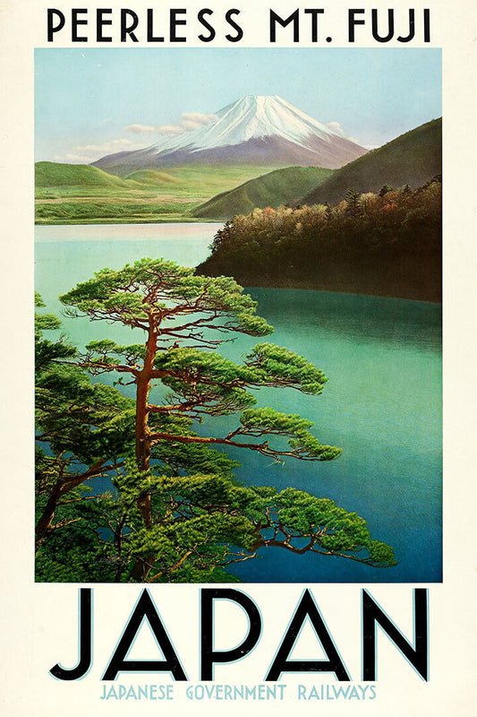 1930s Peerless Mt. Fuji Vintage Style Japanese Travel Poster Wall Art Print Home Wall Decor - xonomax