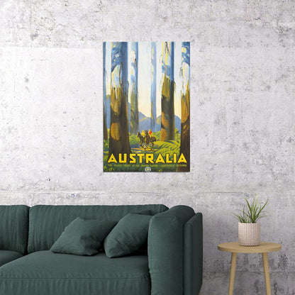 1930 Australia's Tallest Trees Marysville Victoria Travel Poster Wall Art Print Home Wall Decor - xonomax