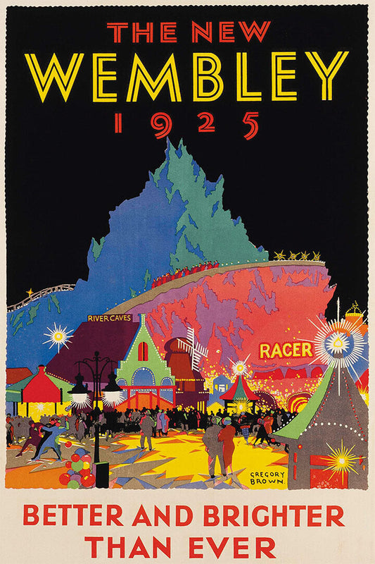 The New Wembley! London 1925 Vintage Style Travel Poster Wall Art Print Home Wall Decor - xonomax