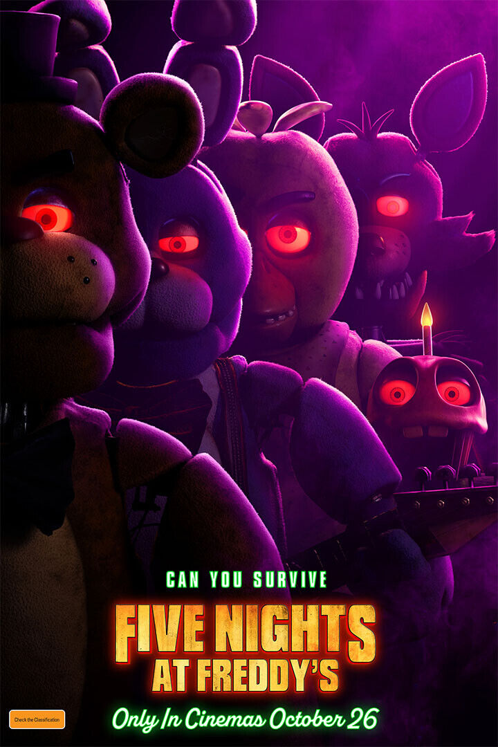 Five Nights At Freddy's Movie Thriller Mystery Poster Wall Art Print Home Wall Decor - xonomax