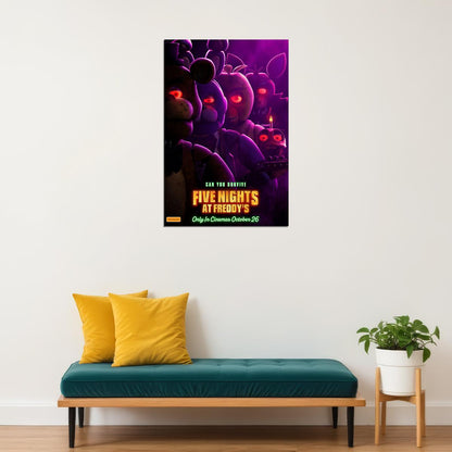 Five Nights At Freddy's Movie Thriller Mystery Poster Wall Art Print Home Wall Decor - xonomax