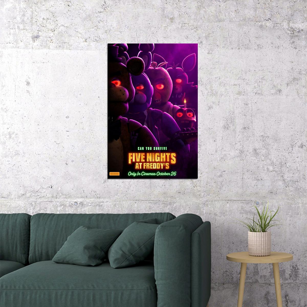 Five Nights At Freddy's Movie Thriller Mystery Poster Wall Art Print Home Wall Decor - xonomax