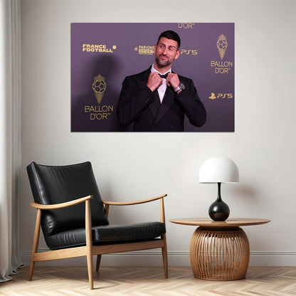 Djokovic Presenting Best Female Soccer Player Award Poster Wall Art Print Home Wall Decor - xonomax