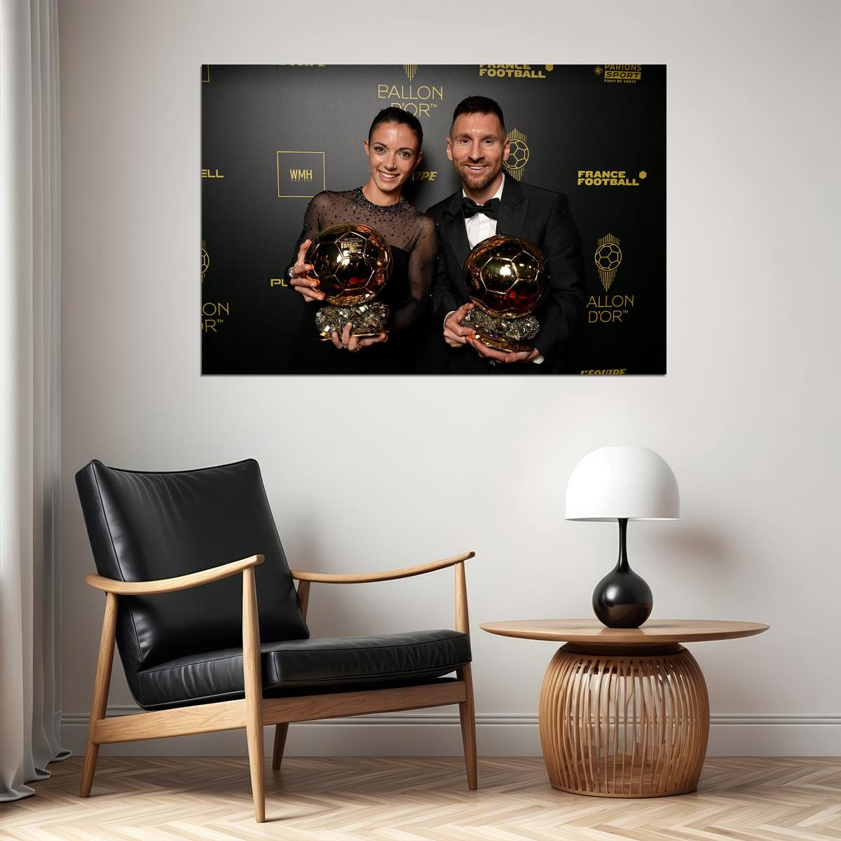 Bonmati And Leo Best Soccer Player Award Winners Poster Wall Art Print Home Wall Decor - xonomax