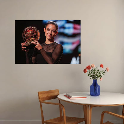 Best Female Soccer Player Award Football Star Bonmati Poster Wall Art Print Home Wall Decor - xonomax