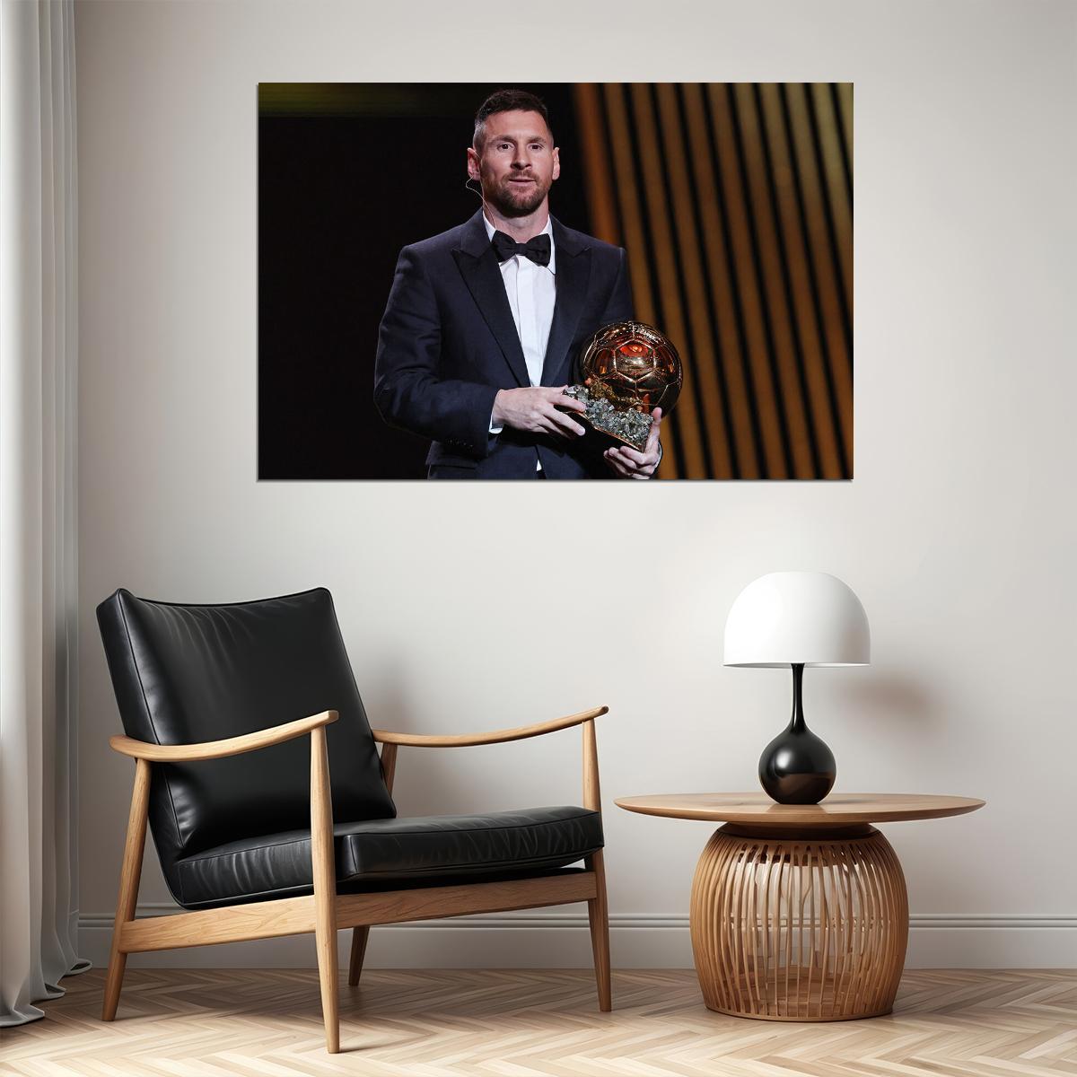 Best Soccer Player Award Goat Miami Star Lionel Poster Wall Art Print Home Wall Decor - xonomax