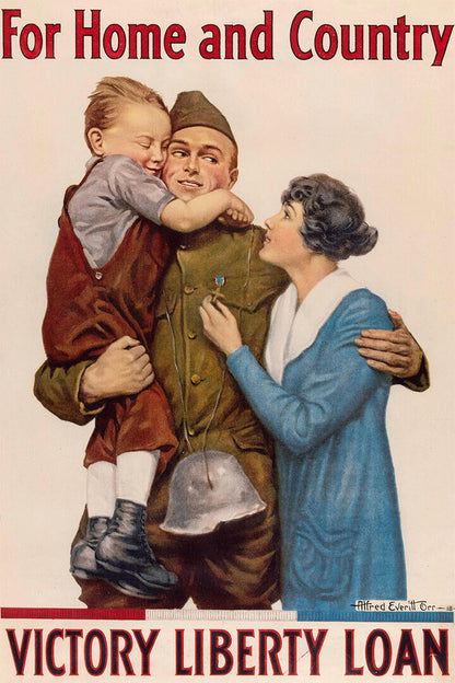 For Home And Country! World War I Victory Liberty Loan Poster Wall Art Print Home Wall Decor - xonomax