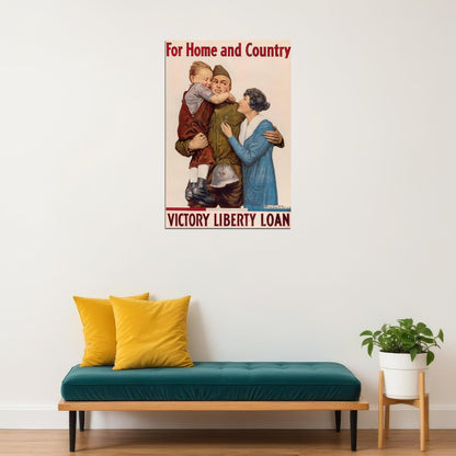 For Home And Country! World War I Victory Liberty Loan Poster Wall Art Print Home Wall Decor - xonomax