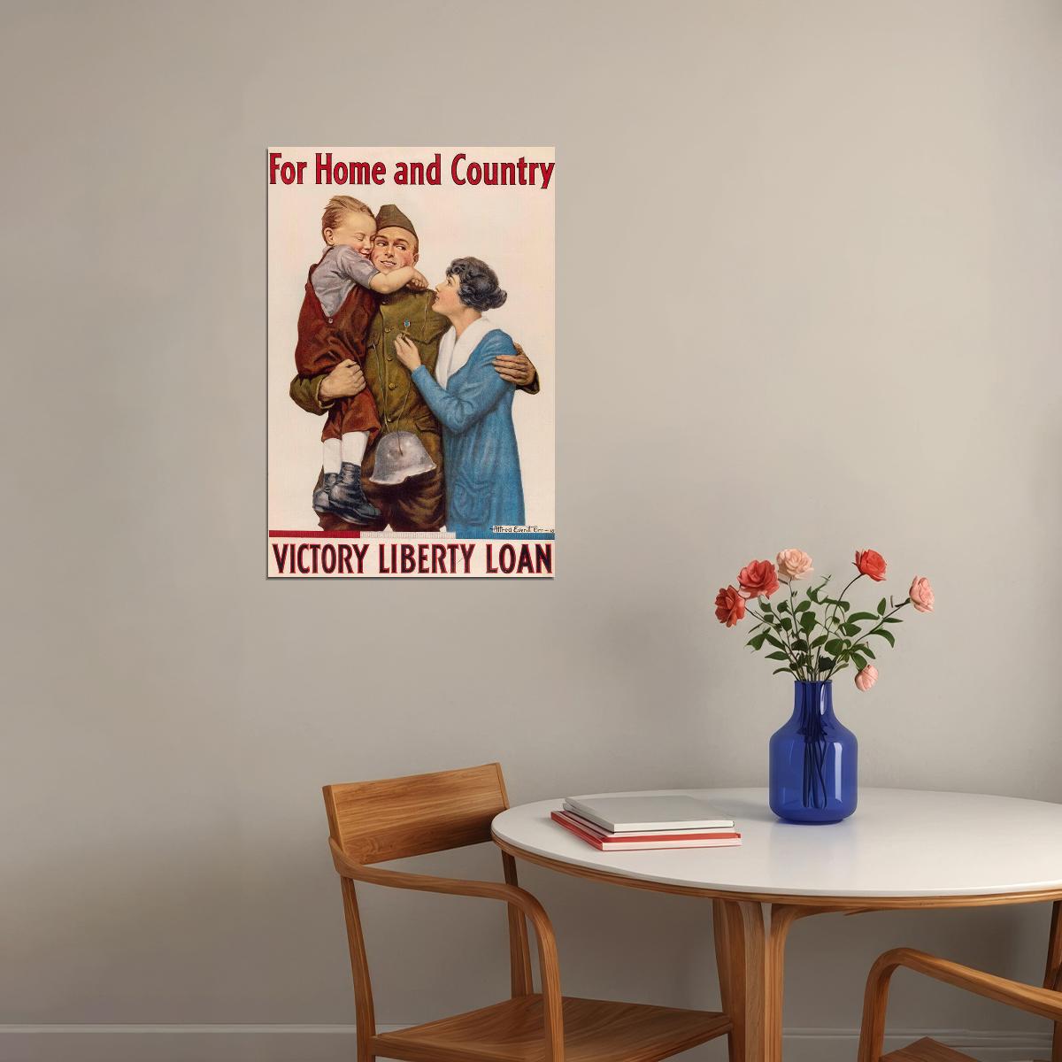 For Home And Country! World War I Victory Liberty Loan Poster Wall Art Print Home Wall Decor - xonomax
