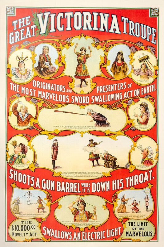 Kar-mi Novelty Act 1900s Vintage Unusual Magician Variety Poster Wall Art Print Home Wall Decor - xonomax