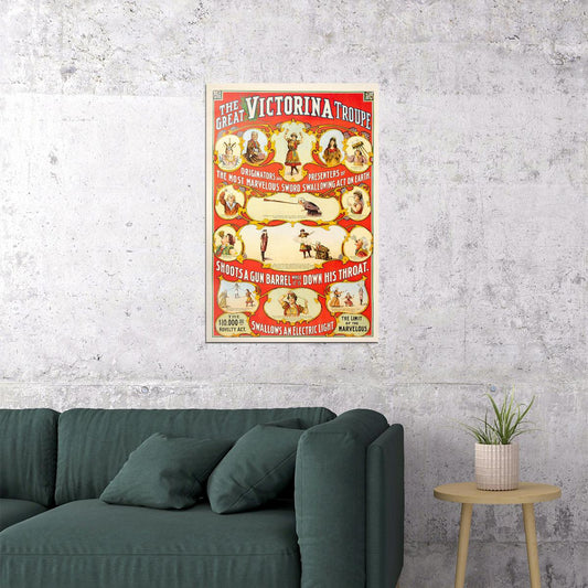 Kar-mi Novelty Act 1900s Vintage Unusual Magician Variety Poster Wall Art Print Home Wall Decor - xonomax