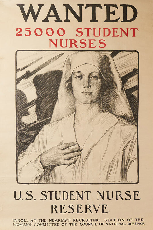 Wanted 25000 Nurses WWI Us Student Nurse Reserve Poster Wall Art Print Home Wall Decor - xonomax
