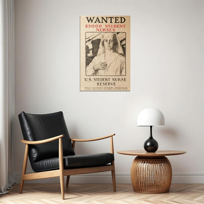 Wanted 25000 Nurses WWI Us Student Nurse Reserve Poster Wall Art Print Home Wall Decor - xonomax