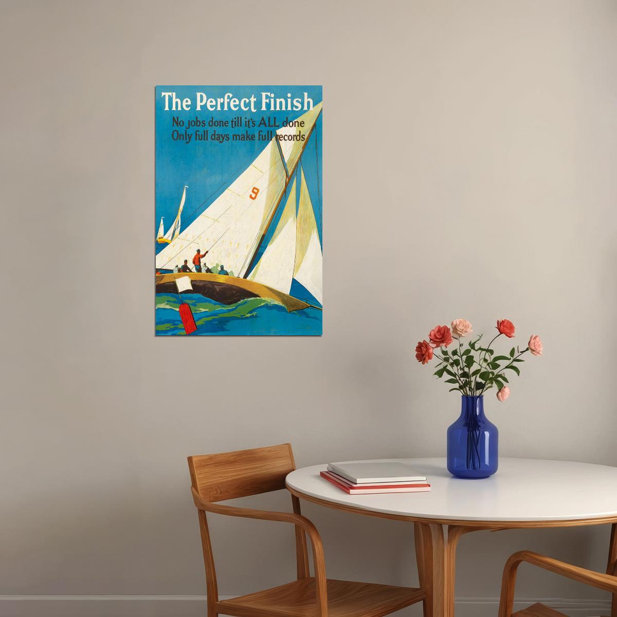 The Perfect Finish 1920s Work Incentive Motivational Poster Wall Art Print Home Wall Decor - xonomax