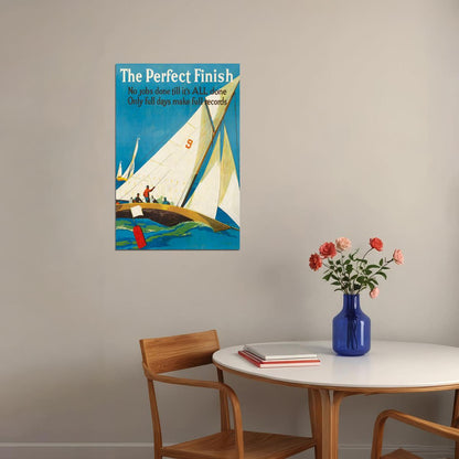 The Perfect Finish 1920s Work Incentive Motivational Poster Wall Art Print Home Wall Decor - xonomax