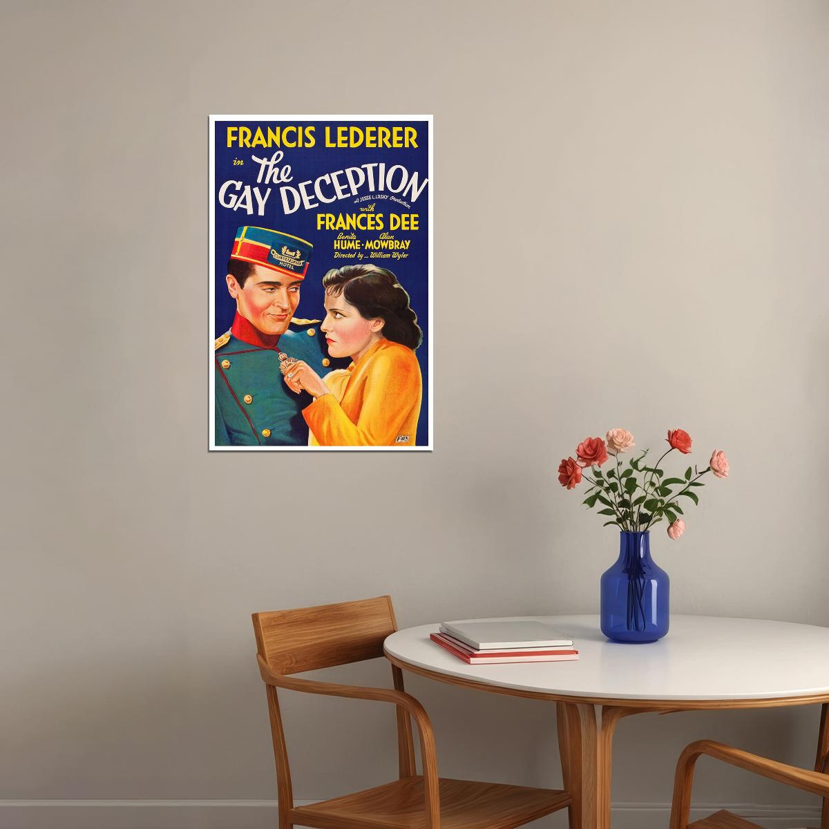 The Gay Deception 1935 Movie Comedy Drama Romance Poster Wall Art Print Home Wall Decor - xonomax