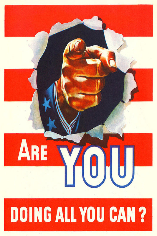 1942 Are You Doing All You Can? Ww2 War Morale Poster Wall Art Print Home Wall Decor - xonomax