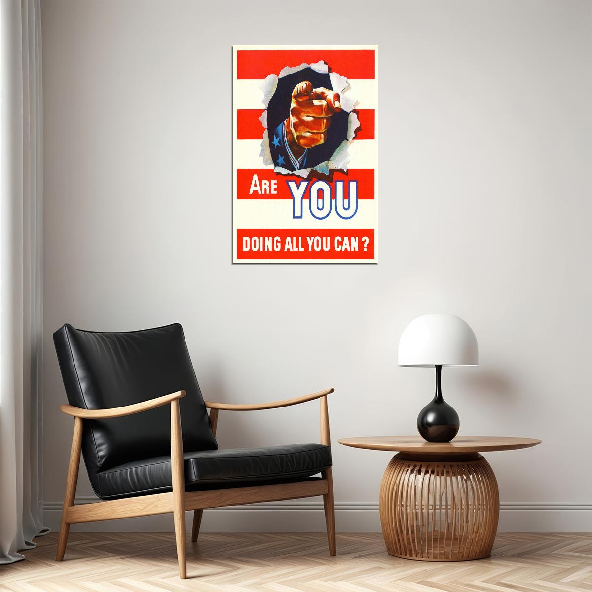 1942 Are You Doing All You Can? Ww2 War Morale Poster Wall Art Print Home Wall Decor - xonomax