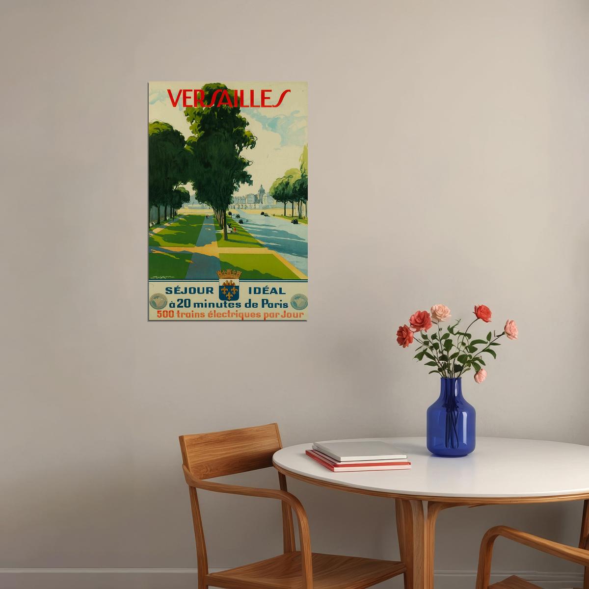 Versailles Ideal Accommodation 20 Minutes From Paris Poster Wall Art Print Home Wall Decor - xonomax