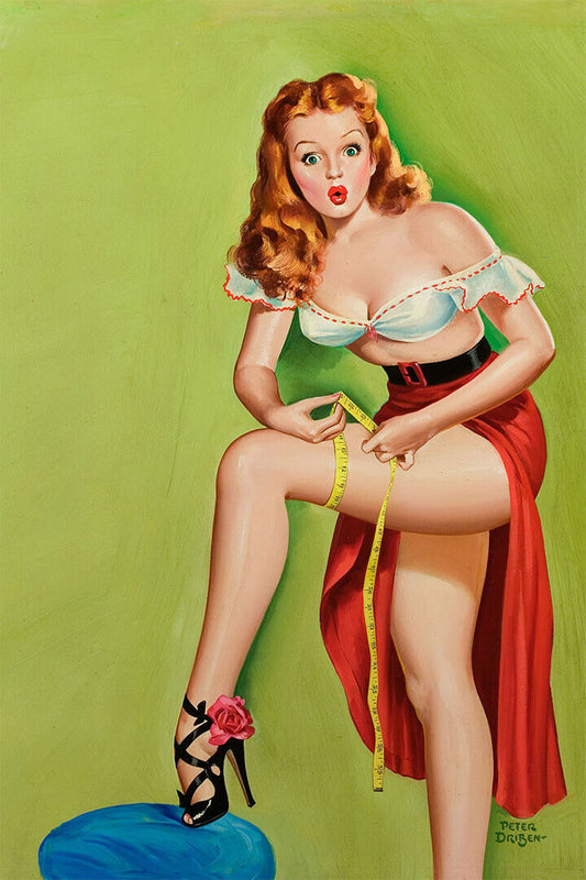 Thigh Measurement 1949 Vintage American Girl Pin-up Poster Wall Art Print Home Wall Decor - xonomax