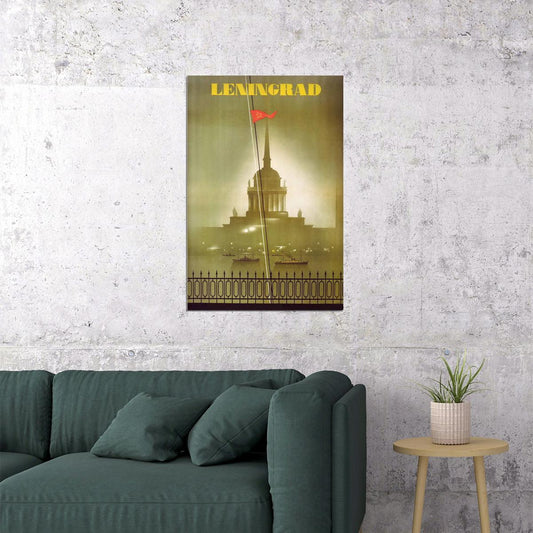 1950s Leningrad St Petersburg Vintage Style Ussr Travel Poster Wall Art Print Home Wall Decor - xonomax