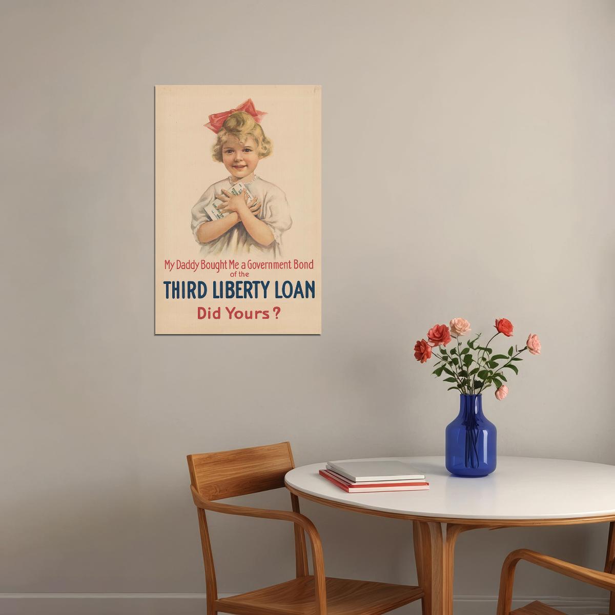 1917 Third Liberty Loan World War I Homefront Poster Wall Art Print Home Wall Decor - xonomax