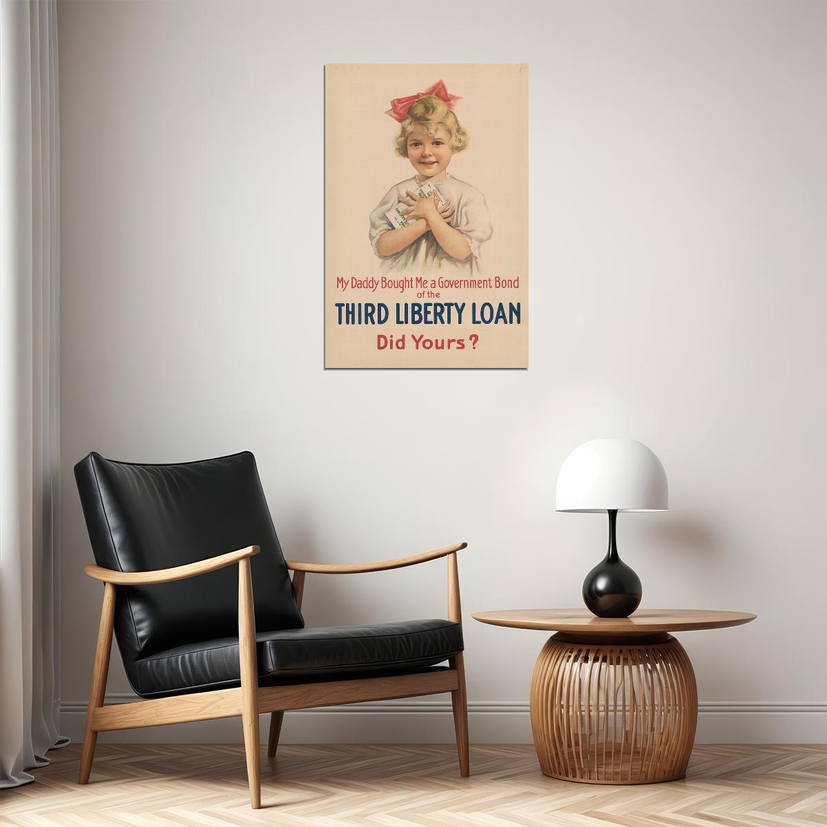 1917 Third Liberty Loan World War I Homefront Poster Wall Art Print Home Wall Decor - xonomax