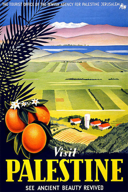 Visit Palestine 1947 Farmland- Vintage Style Travel Poster Wall Art Print Home Wall Decor - xonomax