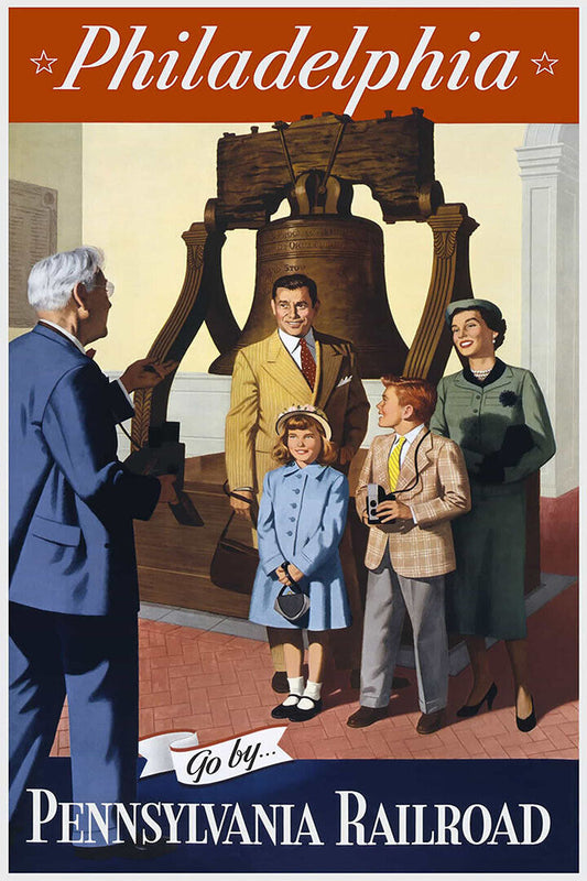 1950s Philadelphia Pa Liberty Bell Vintage Style Travel Poster Wall Art Print Home Wall Decor - xonomax