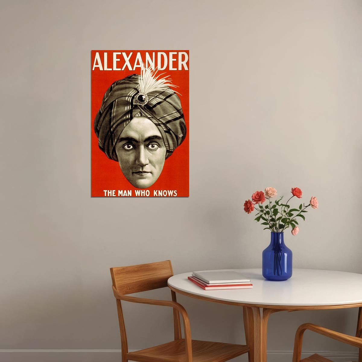 Alexander The Man Who Knows 1920s Magic Poster Wall Art Print Home Wall Decor - xonomax