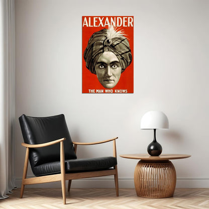 Alexander The Man Who Knows 1920s Magic Poster Wall Art Print Home Wall Decor - xonomax