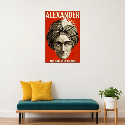 Alexander The Man Who Knows 1920s Magic Poster Wall Art Print Home Wall Decor - xonomax