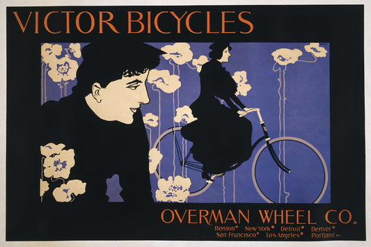 Victor Bicycle Riding 1890s Bike Advertising Poster Wall Art Print Home Wall Decor - xonomax