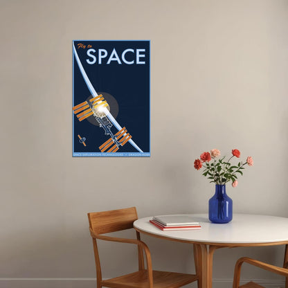 Fly To Space Space Exploration Technologies Dragon Rider Poster Wall Art Print Home Wall Decor - xonomax