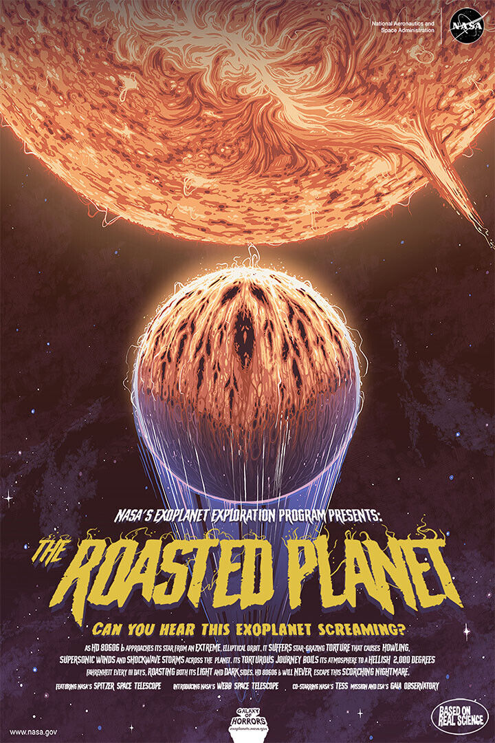 The Roasted Planet Nasa Space Age Horror Movie Style Poster Wall Art Print Home Wall Decor - xonomax