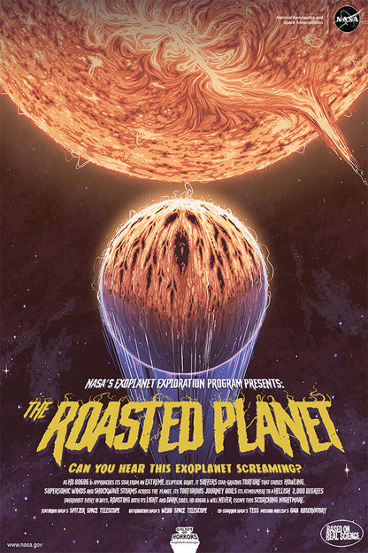 The Roasted Planet Nasa Space Age Horror Movie Style Poster Wall Art Print Home Wall Decor - xonomax