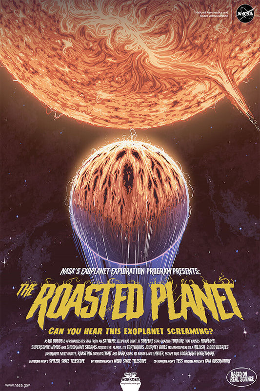 The Roasted Planet Nasa Space Age Horror Movie Style Poster Wall Art Print Home Wall Decor - xonomax