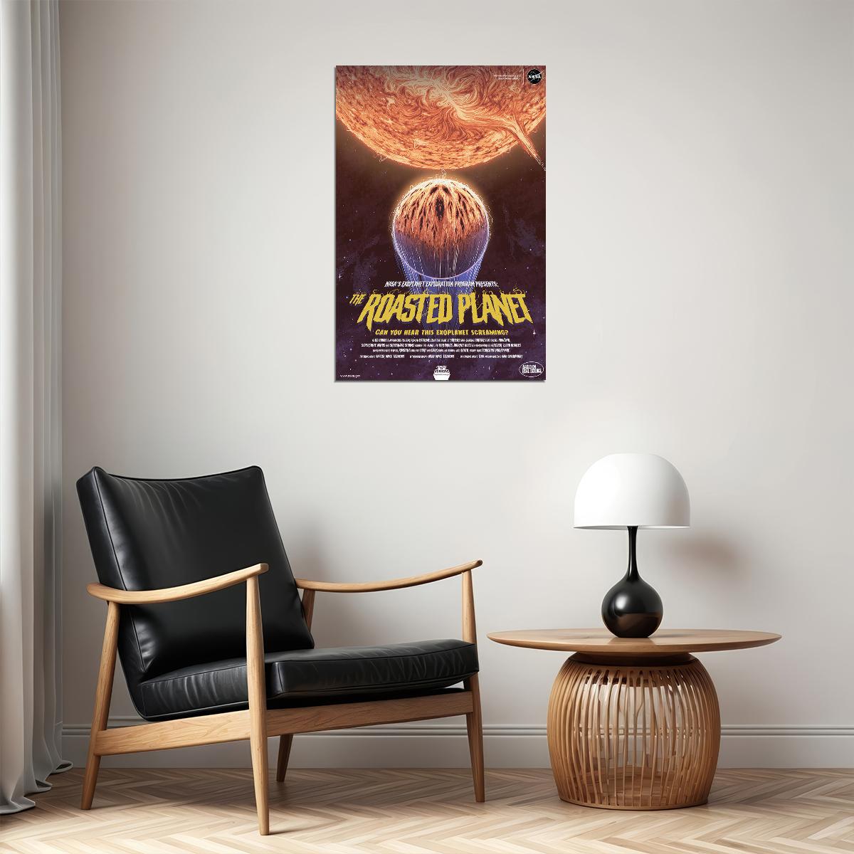 The Roasted Planet Nasa Space Age Horror Movie Style Poster Wall Art Print Home Wall Decor - xonomax